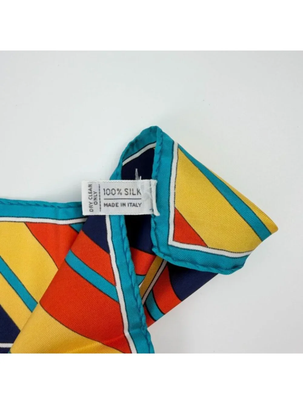 Dior CD Logo Striped Silk Scarf Multicolor Vintage